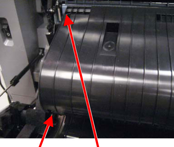 The printer displays an intermittent 231.03 paper jam